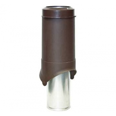 Изолированный вентиляционный выход Pipe-VT 150 Krovent (Кровент) для помещений, коричневый #1