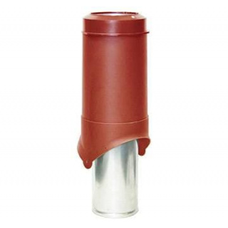 Изолированный вентиляционный выход Pipe-VT 150 Krovent (Кровент) для помещений, красный