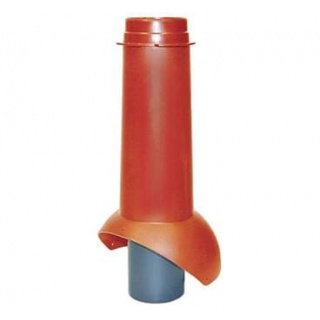 Изолированный вентиляционный выход Pipe-VT 110 Krovent (Кровент) для канализации, красный