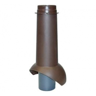 Изолированный вентиляционный выход Pipe-VT 110 Krovent (Кровент) для канализации, коричневый