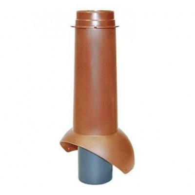 Изолированный вентиляционный выход Pipe-VT 110 Krovent (Кровент) для канализации, кирпичный #1