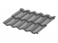 Металлочерепица модульная Aquasystem Гётеборг, 0.5 PE Rooftop Glance, Zn 180, 1205х780, RR23 (темно-серый) ##1