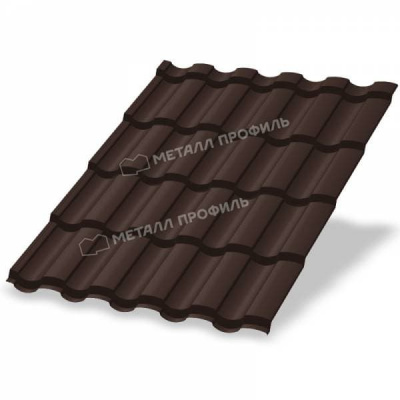Металлочерепица Металл Профиль Монтекристо, NormanMP 0.5, коричневый шоколад RAL8017 #1