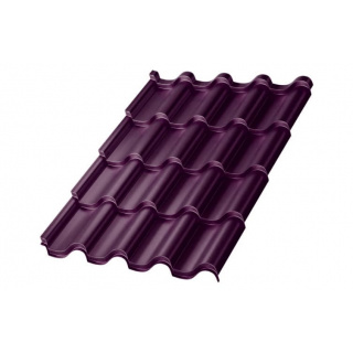 Металлочерепица Металл Профиль Монтерроса, VALORI 0.5, темно-фиолетовый Violet