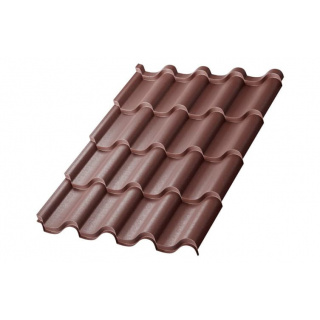 Металлочерепица Металл Профиль Монтерроса, VikingMP E 0.5, коричневый шоколад RAL8017