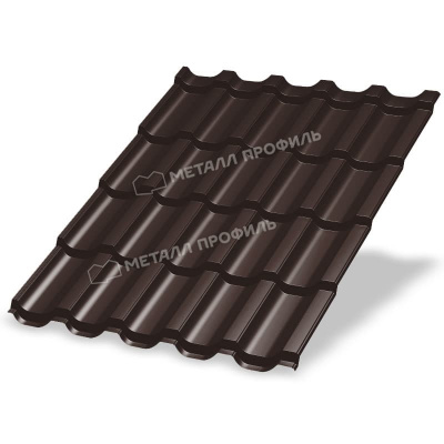 Металлочерепица Металл Профиль Трамонтана, VikingMP E 0.5, коричневый шоколад RAL8017 #2