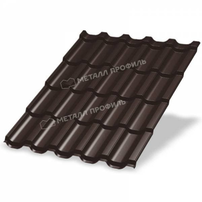 Металлочерепица Металл Профиль Монтекристо, VikingMP E 0.5, коричневый шоколад RAL8017 #1