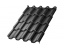 Металлочерепица Металл Профиль Монтерроса, VikingMP E 0.5, черный темный RAL9005 ##1