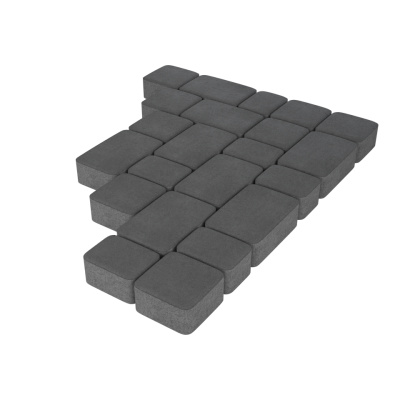 Тротуарная плитка Старый город 178x118x60мм Черный #1