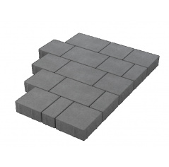 Тротуарная плитка Новый город 238x158x60мм Серый