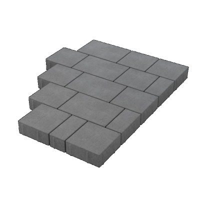 Тротуарная плитка Новый город 238x158x60мм Серый #1