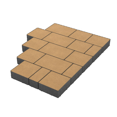 Тротуарная плитка Новый город 238x158x60мм Желтый #1