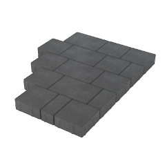 Тротуарная плитка Новый город 238x158x60мм Черный
