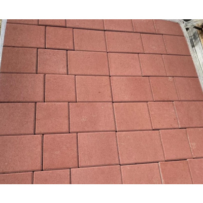 Тротуарная плитка Новый город 238x158x80мм Красный #1