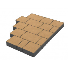 Тротуарная плитка Новый город 238x158x80мм Желтый