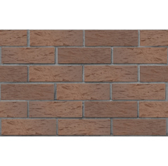 Кирпич фасадный клинкерный пустотелый ЛСР светло-коричневый флэш Прага береста 250х85х65 мм