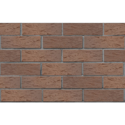 Кирпич фасадный клинкерный пустотелый ЛСР светло-коричневый флэш Прага береста 250х85х65 мм #1