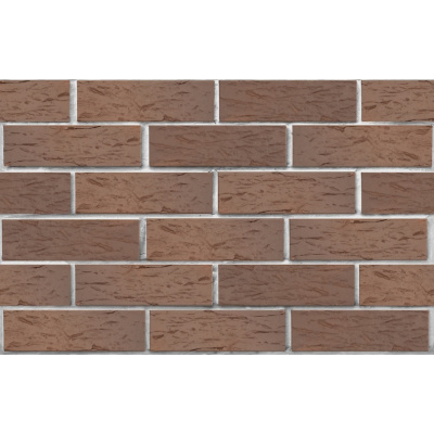 Кирпич фасадный клинкерный пустотелый ЛСР светло-коричневый флэш Прага береста 250х85х65 мм #3