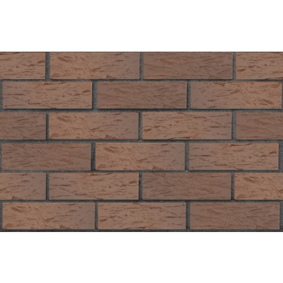 Кирпич фасадный клинкерный пустотелый ЛСР светло-коричневый флэш Прага береста 250х85х65 мм #2