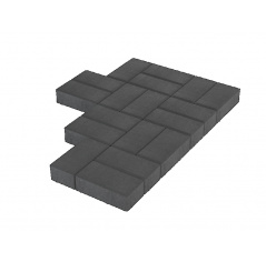 Тротуарная плитка Брусчатка 200x100x60мм Черный