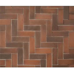 Клинкерная брусчатка Глазго темно-красный флэш Лонг 250x80x50 мм