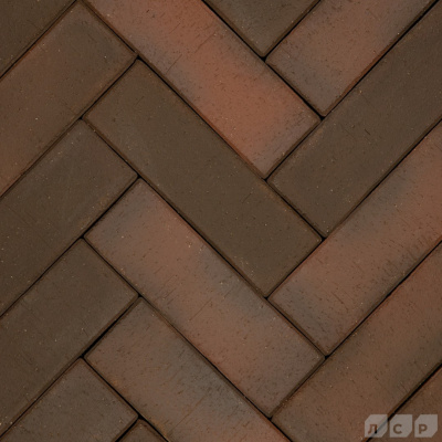 Клинкерная брусчатка Глазго темно-красный флэш Лонг 250x80x50 мм #1
