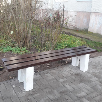 Скамейка бетонная без спинки #4