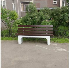 Скамейка бетонная со спинкой тяжелая