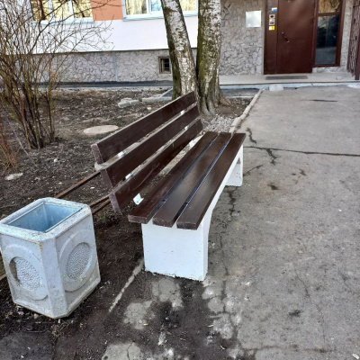 Скамейка бетонная со спинкой тяжелая #3