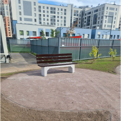 Скамейка бетонная со спинкой тяжелая #4