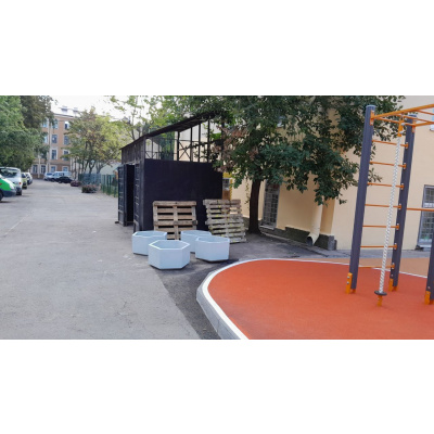 Вазон бетонный шестигранный #4