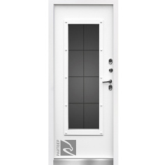 Входная дверь Англия 9005 Термо, Белый матовый, 860x2050, правое