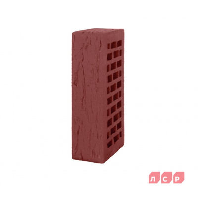 Кирпич лицевой керамический ЛСР пустотелый винный 1 NF рустик #4