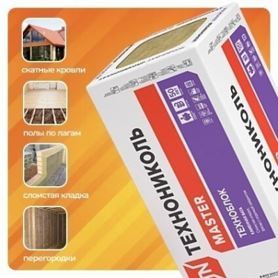 Каменная вата ТЕХНОНИКОЛЬ Техноблок Стандарт 1200х600х100 мм, 4 шт #4