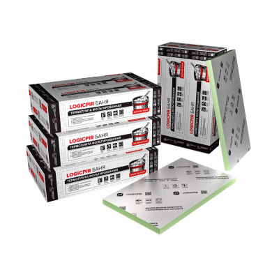 Плита теплоизоляционная LOGICPIR Баня ТЕХНОНИКОЛЬ Ф/Ф Г1 L-1190х590х30 мм, L-кромка #4