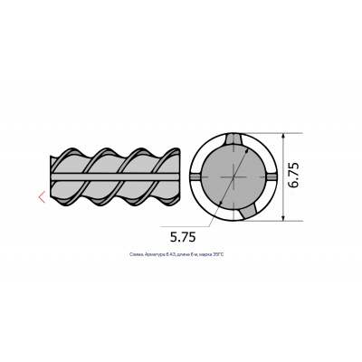 Арматура 6 А3, длина 6 м, марка 35ГС #2