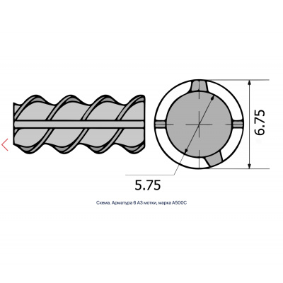 Арматура 6 А3 мотки, марка А500С #2