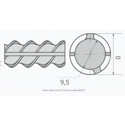 Арматура 10 А3, длина 11,7 м, марка 25Г2С #2