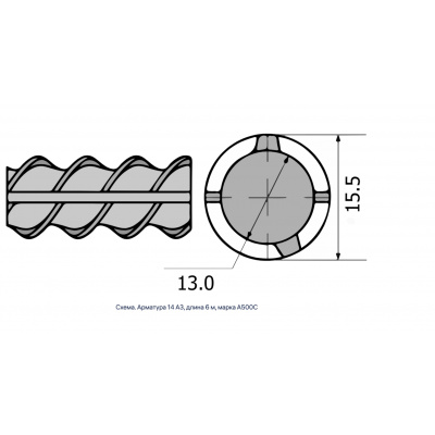 Арматура 16 А3, длина 11,7 м, марка 25Г2С #2