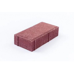 Тротуарная плитка Брусчатка 200x100x80мм Красный