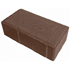Тротуарная плитка Брусчатка 200x100x80мм Коричневый