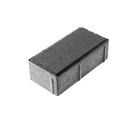 Тротуарная плитка Брусчатка 200x100x80мм Черный #1