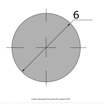 Арматура 6 А1, длина 6 м, марка А240 #2