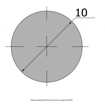 Арматура 10 А1, длина 11,7 м, марка А240С #2