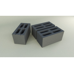 Камень стеновой 390х190х188 Серый