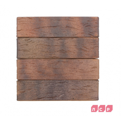 Кирпич облицовочный керамический ЛСР пустотелый ореховый флэш 1 NF рустик #2