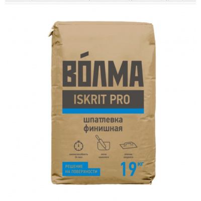 Шпаклевка финишная полимерная Волма Iskrit Pro, 19 кг #1