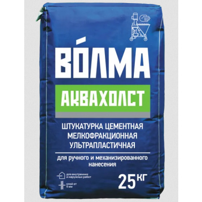 Штукатурка цементная Волма Аквахолст, 25 кг #1