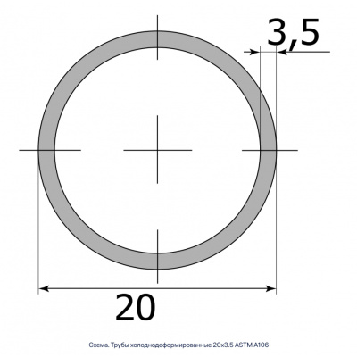 Трубы холоднодеформированные 20х3.5 ASTM A106 #2