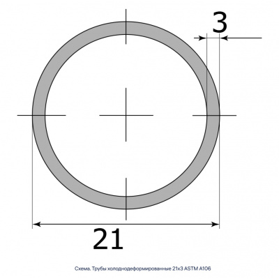 Трубы холоднодеформированные 21х3 ASTM A106 #2